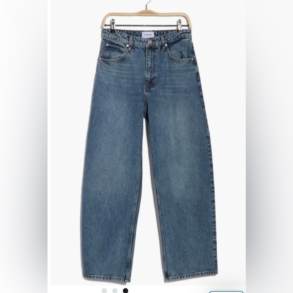 Frame Denim Womens  Seattle Long Barrel Jean, Blue - Picture 4 of 5